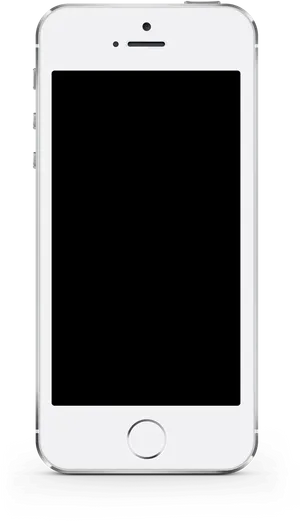 Whitei Phone Front View PNG Image