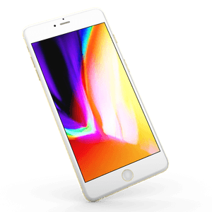 Whitei Phone Levitatingwith Colorful Display PNG image with transparent background