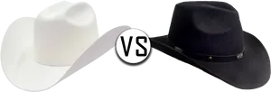 Whitevs Black Cowboy Hats PNG Image