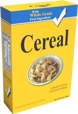 Whole Grain Cereal Box PNG Image