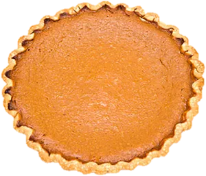 Whole Pumpkin Pie Top View PNG Image