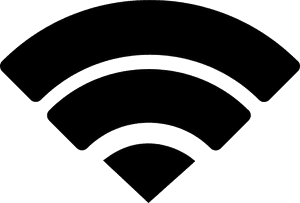 Wi Fi Signal Icon Black PNG with transparent background