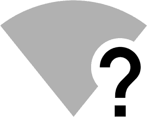 Wi Fi Signal Question Mark PNG with transparent background