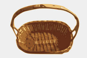 Wicker Basket Illustration PNG image with transparent background