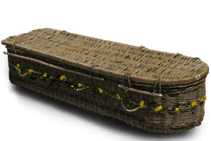 English Green Willow Coffin - Coffin PNG image with transparent background