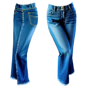 Wide Leg Blue Jeans Png Uoh68 PNG Image