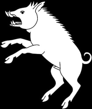 Wild Boar Silhouette PNG image with transparent background