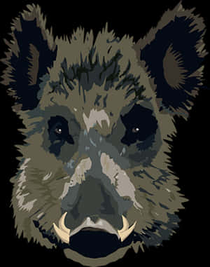 Wild_ Boar_ Vector_ Portrait PNG image with transparent background