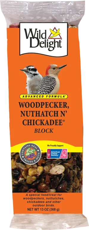 Wild Delight Woodpecker Nuthatch Chickadee Block PNG Image