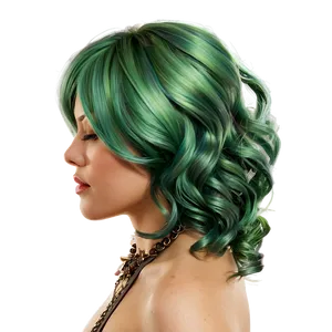 Wild Green Hair Waves Png 15 PNG Image