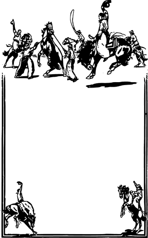 Wild West Cowboy Silhouettes PNG image with transparent background