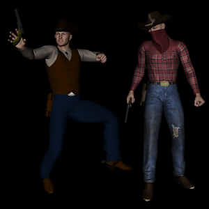 Wild West Duel3 D Render PNG image with transparent background