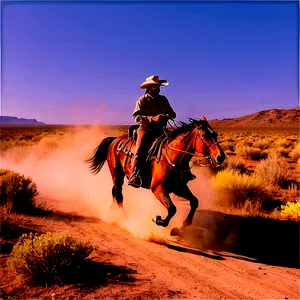 Wild West Horseback Chase Png Jyv66 PNG Image