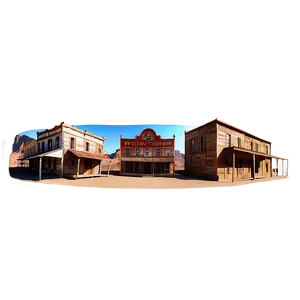 Wild West Town Panorama Png 06252024 PNG Image