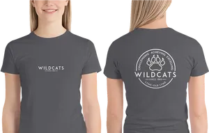 Wildcats Team T Shirt Design PNG Image