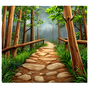 Wilderness Hike Path PNG 06202024 PNG with transparent background