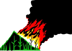 Wildfire Vector Illustration PNG Image