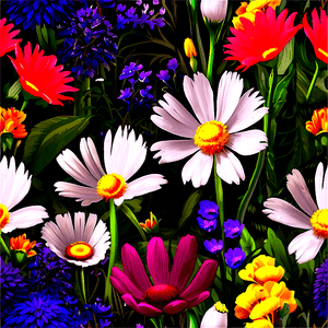 Wildflower Garden Delight PNG dxv PNG with transparent background