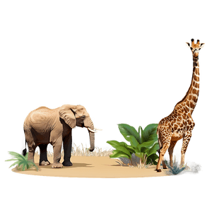 Wildlife Safari Scene PNG 06122024 PNG with transparent background