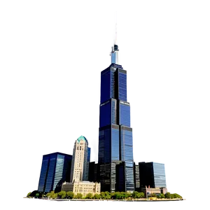 Willis Tower Chicago Png Uvq PNG Image