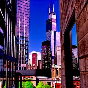 Willis Tower City View Png Sri PNG Image