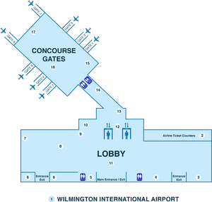 Wilmington International Airport Map, HD Png Download PNG image with transparent background