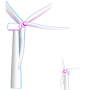 Wind Energy Turbine PNG hog PNG image with transparent background