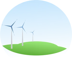 Wind Turbine Landscape PNG Image