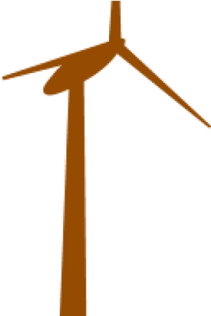 Wind Turbine Silhouette PNG Image