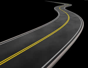Winding Road Black Background PNG image with transparent background
