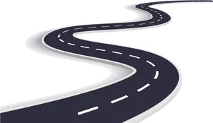 Winding Road Graphic PNG Image