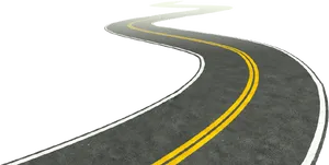 Winding Road Nighttime PNG Image