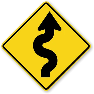 Winding_ Road_ Sign.png PNG Image