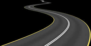 Winding Roadat Night PNG image with transparent background