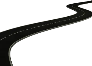 Winding Roadin Darkness PNG Image