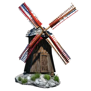 Windmill On Mountain Top Png 05242024 PNG Image