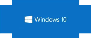 Windows10 Logo Blue Background PNG Image