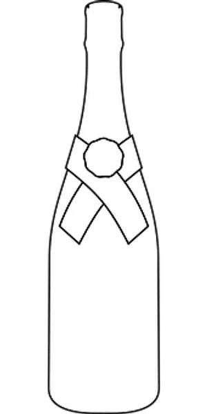 Wine Bottle Silhouette Outline PNG Image