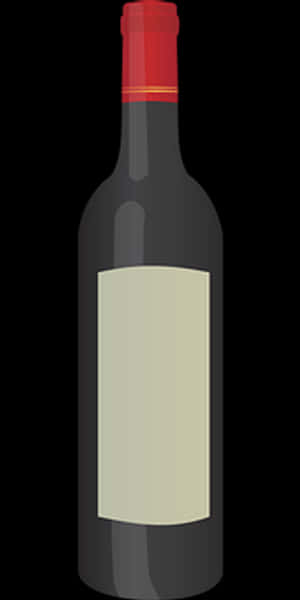 Wine Bottle Vector Illustration PNG image with transparent background