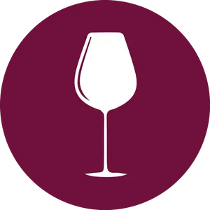 Wine Glass Icon Purple Background PNG Image