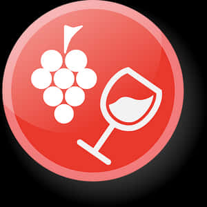 Wineand Grapes Icon PNG image with transparent background