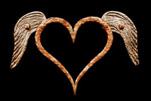 Winged Heart Artwork PNG image with transparent background