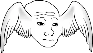 Winged Meme Face.png PNG Image