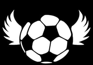 Winged Soccer Ball Graphic PNG with transparent background