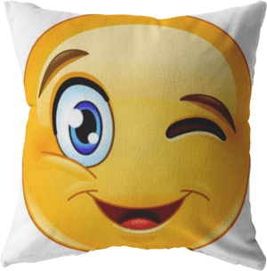 Wink Emoticon Pillow - Transparent Background Emoji Wink, HD Png Download PNG image with transparent background