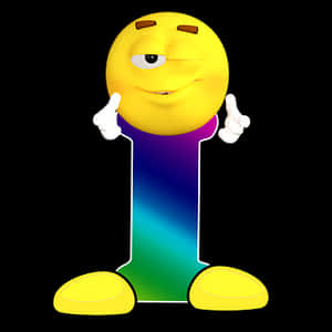 Winking Emoji Mascot PNG image with transparent background