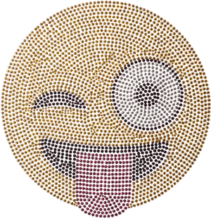 Winking Emoji Mosaic Artwork PNG Image