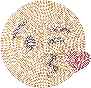 Winking Face Emoji Art PNG Image