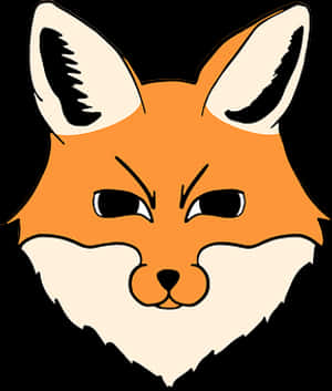 Winking Fox Graphic PNG image with transparent background