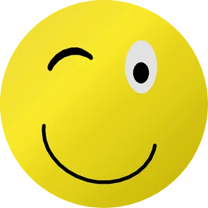 Winking Yellow Smiley Face Emoji.png PNG Image